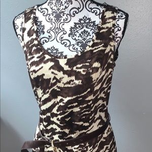 Michael Kors zipper dress zebra print size 6